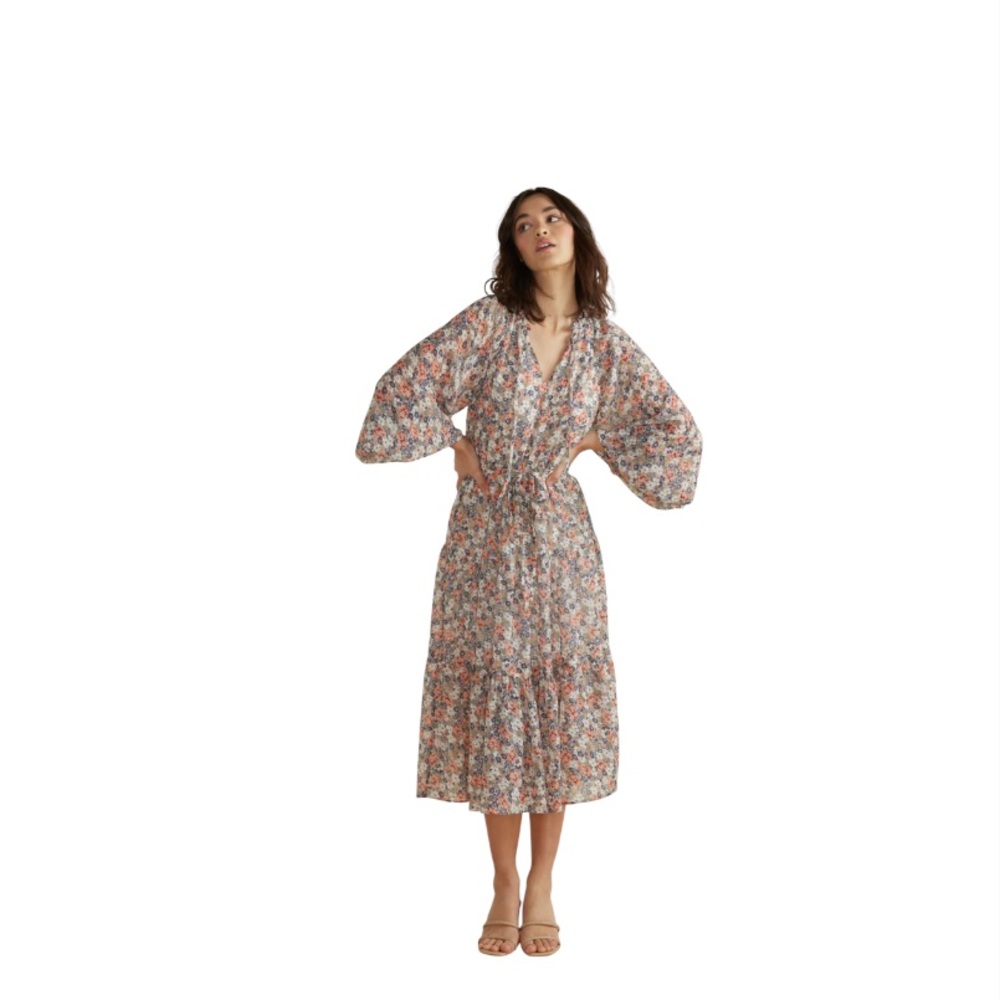 🆕 Minkpink “Arve” Floral Balloon Sleeved Dress - Women’s Size XL